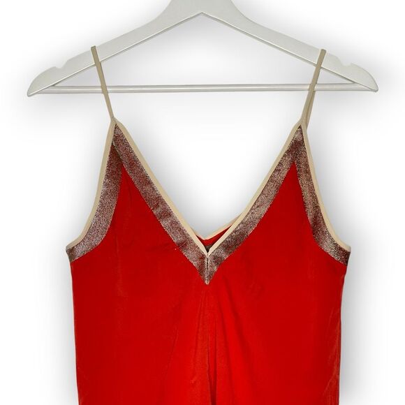 Urban Outfitters Ecote Lightweight V neck Orange Cami Tank Top Women’s Small - Picture 6 of 10